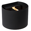 Lucide LED Bad-Wandstrahler AXI, IP54, halbrund, Up/Down (Winkel verstellbar), 2x 7W 2700K 2x 320lm, schaltbar, Metall, schwarz