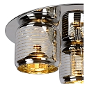 Lucide ceiling luminaire ERYN 3 flames, round G9 IP20, chrome, gold