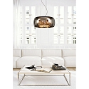 Lucide pendant luminaire PEARL 6 flames, round G9 IP20, chrome, smoky colour