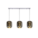 pendant luminaire ERYN 3 flames, round E27 IP20, chrome, gold