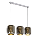Lucide pendant luminaire ERYN 3 flames, round E27 IP20, chrome, gold