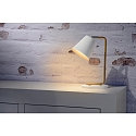 Lucide table lamp CONA swivelling, rotatable, tiltable E14 IP20, wood, white 