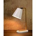 Lucide table lamp CONA swivelling, rotatable, tiltable E14 IP20, wood, white 