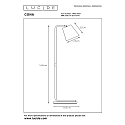 Lucide floor lamp CONA swivelling, rotatable, tiltable E27 IP20, wood, white 
