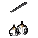 Lucide pendant luminaire MIKAELA 2 flames, square E27 IP20, black