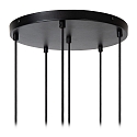 Lucide pendant luminaire MIKAELA 6 flames E14 IP20, black dimmable