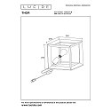 Lucide table lamp THOR square E27 IP20, grey 