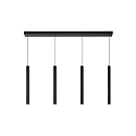 pendant luminaire LORENZ LED 4 flames IP20, black dimmable