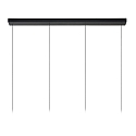 pendant luminaire LORENZ LED 4 flames IP20, black dimmable