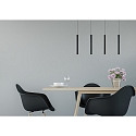 pendant luminaire LORENZ LED 4 flames IP20, black dimmable