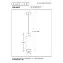 Lucide pendant luminaire ORLANDO cylindrical E27 IP20, smoky colour, black