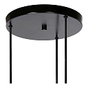 Lucide pendant luminaire ORLANDO 3 flames, cylindrical E27 IP20, smoky colour, black