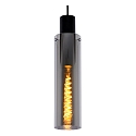 Lucide pendant luminaire ORLANDO 3 flames, cylindrical E27 IP20, smoky colour, black