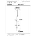 Lucide pendant luminaire ORLANDO 3 flames, cylindrical E27 IP20, smoky colour, black