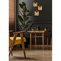 Lucide pendant luminaire TOLEDO 3 flames, round, cylindrical E27 IP20, amber, copper