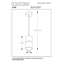 pendant luminaire ZINO cylindrical E27 IP20