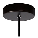 Lucide pendant luminaire ZINO cylindrical E27 IP20, smoky colour, black