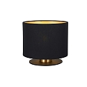 table lamp FUDRAL cylindrical E27 IP20, gold matt, brass, black