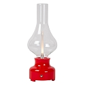 Lucide table lamp JASON LED round IP20, red, transparent dimmable
