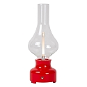 Lucide table lamp JASON LED round IP20, red, transparent dimmable
