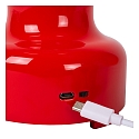 Lucide table lamp JASON LED round IP20, red, transparent dimmable