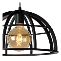 Lucide pendant luminaire DIKRA 3 flames, round E27 IP20, black