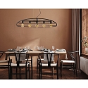 Lucide pendant luminaire DIKRA 5 flames, oval E27 IP20, black