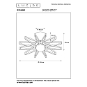 Lucide ceiling luminaire ZIDANE round E27 IP20, wood, black