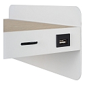 Lucide LED Wandleuchte ATKIN, 1x6W, 3000K, Mit USB-Ladepunkt, wei�