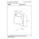 Lucide wall luminaire IDAHO square E14 IP20, grey, opal 
