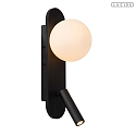 wall luminaire KELLY swivelling, rotatable G9 IP20, opal, black 