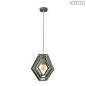 Lucide pendant luminaire MAURO E27 IP20, green dimmable