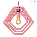 Lucide pendant luminaire MAURO E27 IP20, pink dimmable