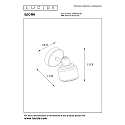 Lucide spot BJORN round E14 IP20, smoky colour, black