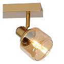 Lucide spot BJORN 2 flames, square E14 IP20, gold matt, brass