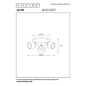 Lucide Deckenstrahler BJORN, � 38 cm, 3xE14, schwarz