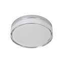 Lucide LED Bad-Deckenleuchte PLANO, IP44, � 23cm, 11W 2700K/3000/4000K (CCT Switch), CRi >90, dimmbar, Chrom / opal
