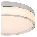 Lucide LED Bad-Deckenleuchte PLANO, IP44, � 23cm, 11W 2700K/3000/4000K (CCT Switch), CRi >90, dimmbar, Chrom / opal