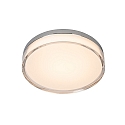 LED Bad-Deckenleuchte PLANO, IP44, � 28cm, 16W 2700/3000/4000K (CCT Switch), CRi >90, dimmbar, Chrom / opal