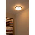 Lucide LED Bad-Deckenleuchte PLANO, IP44, � 28cm, 16W 2700/3000/4000K (CCT Switch), CRi >90, dimmbar, Chrom / opal