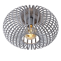 Lucide ceiling luminaire MANUELA round E27 IP20, grey