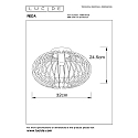 Lucide ceiling luminaire REDA round E27 IP20, black