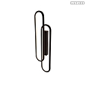 Lucide wall luminaire THELMA IP20, black dimmable