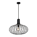 pendant luminaire MANUELA round E27 IP20, black