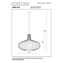 Lucide pendant luminaire MANUELA round E27 IP20, black