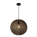 pendant luminaire TAHAR round E27 IP20, black