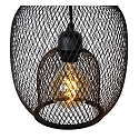 pendant luminaire JERREL oval E27 IP20, black