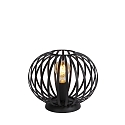 table lamp MANUELA round E27 IP20, black 