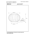 Lucide table lamp MANUELA round E27 IP20, black 