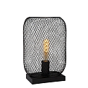 table lamp MESH 3 flames, oval E27 IP20, black 